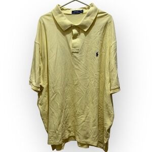 Polo Ralph Lauren 4XB Big Yellow Cotton Polo Shirt Classic‎ Fit Pony Logo